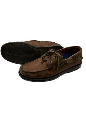 Rockport Men’s Brown Leather Boat Shoes Size 11M APM71389 Deck Loafers